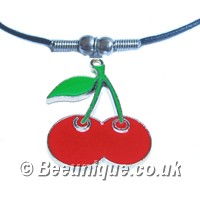 Cherry Large Metal Necklace